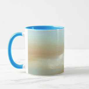 Taza Hermoso paisaje aéreo con nubes esponjosas