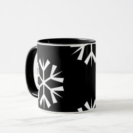 Taza hermoso patrón de COPO DE NIEVE |