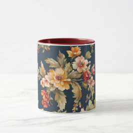 Taza Hermoso patrón floral italiano