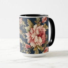 Taza Hermoso patrón floral italiano