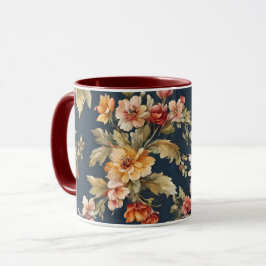 Taza Hermoso patrón floral italiano