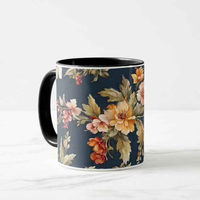 Taza Hermoso patrón floral italiano (Anverso izquierdo)