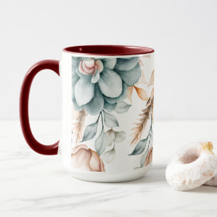 Taza Hermoso patrón floral sin costuras con cosecha