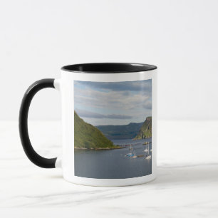 Taza Hermoso puerto y veleros con reflejos en