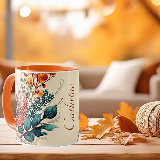Taza Hermoso ramo boho de otoño personalizado (Subido por el creador)