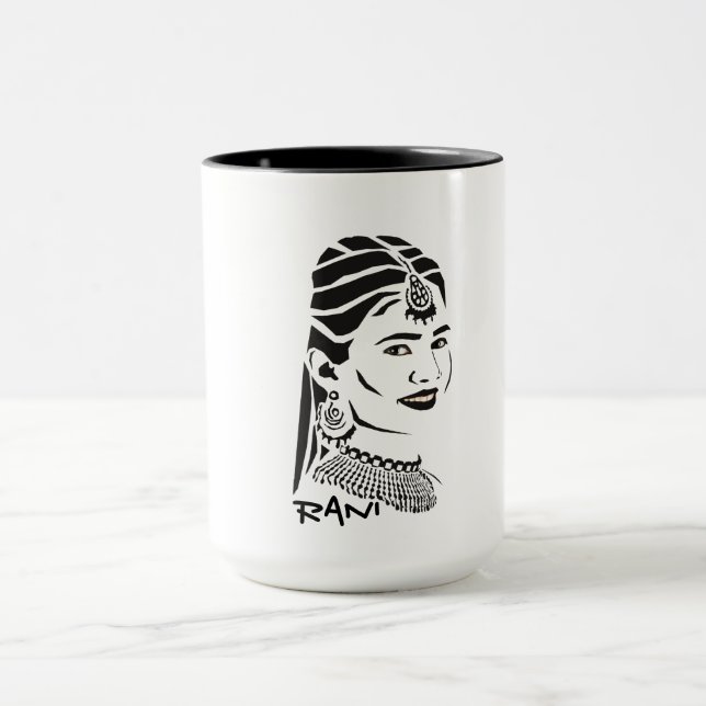 Taza Hermoso Rani Mug indio (Centro)