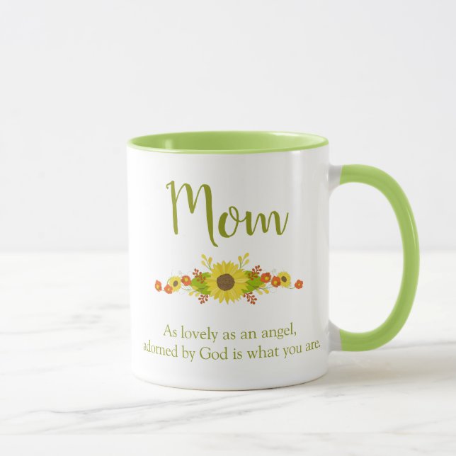 Taza Hermoso Sunflower del Día de la Madre (Derecha)