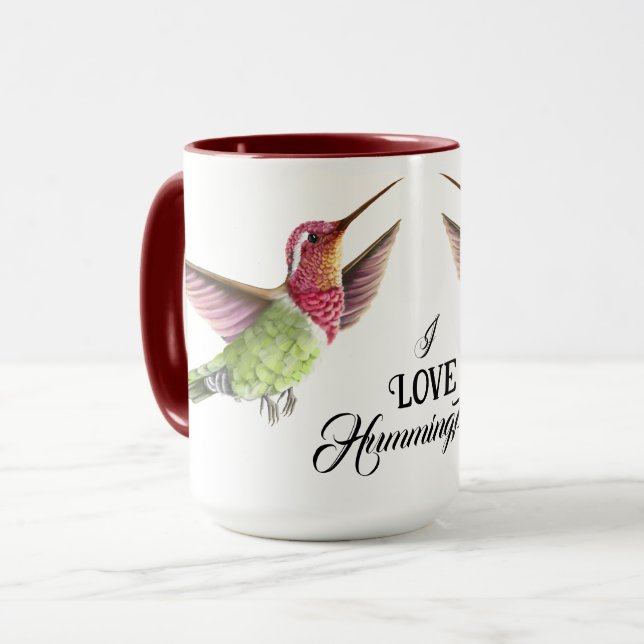 Taza Hermosos colibríes en vuelo (Anverso izquierdo)