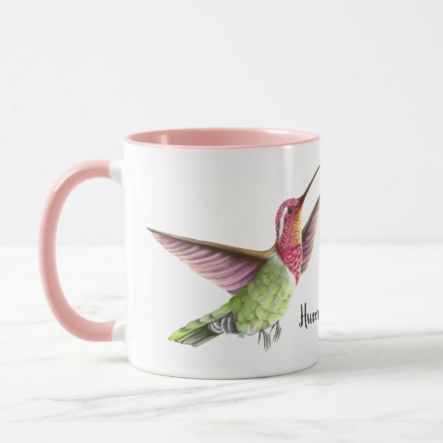Taza hermosos colibríes en vuelo (Izquierda)