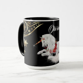 Taza Hermosos Navidades de fantasía Unicorn