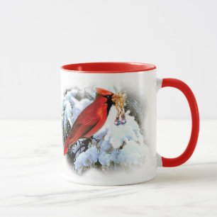 Taza Hermosos Navidades rojos Cardenales Bienvenidos Na