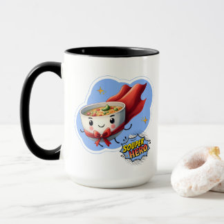 Taza Héroe de alma, píun de sopa de super héroe |