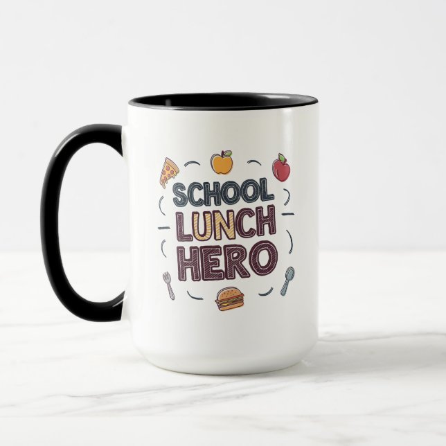 Taza Héroe del almuerzo escolar (Izquierda)