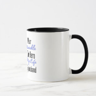 Taza Héroe del esófago de la cinta del cáncer mi mar