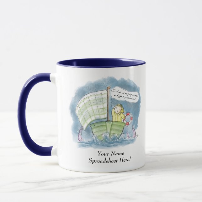 Taza ¡Héroe personalizado de la hoja de balance! (Izquierda)