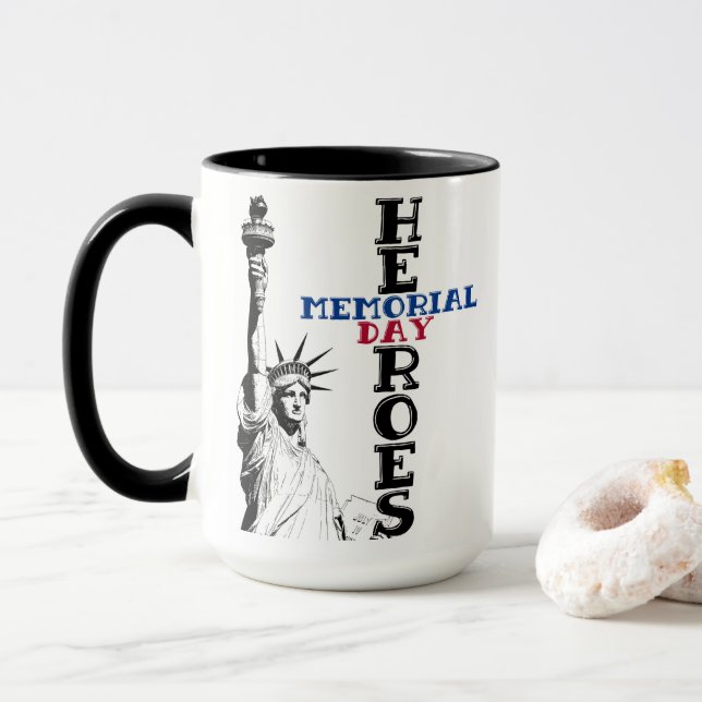 Taza Héroes del Día de la Memoria (Con donut)
