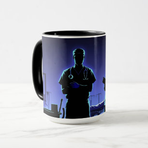 Taza Héroes silenciosos: Mug hospitalaria detrás de esc