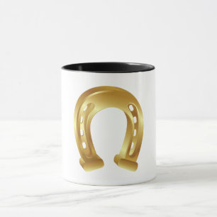 Taza Herradura dorada con suerte