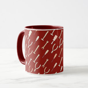 Taza Herramientas de Handyman, en burgundy