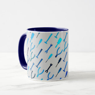 Taza Herramientas de la manitas, en gris plateados