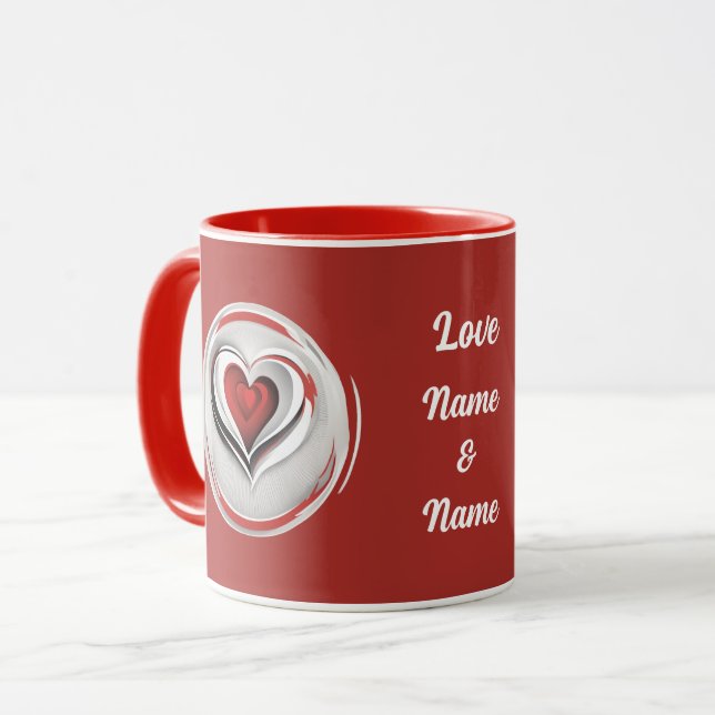 Taza Herzen, abstrakt im Kreis -  (Anverso izquierdo)