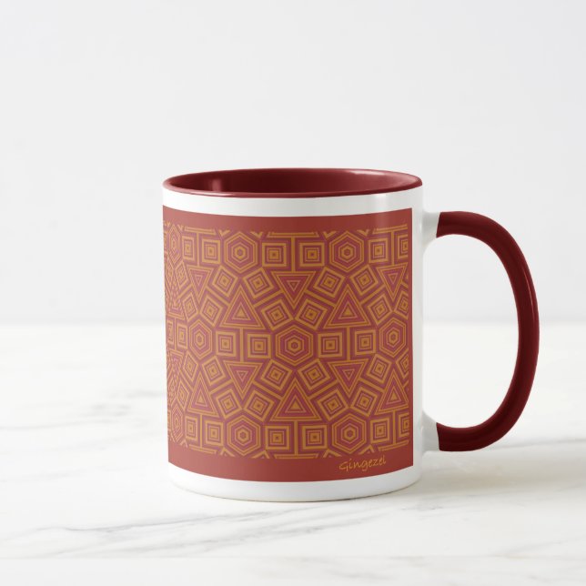 Taza Hexagon Terracotta Tile Look Mug (Derecha)