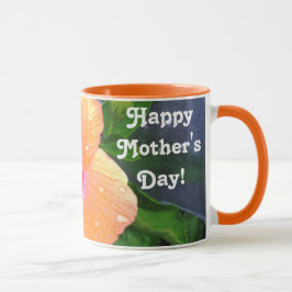 Taza Hibisco Naranja Feliz Día de la Madre