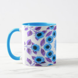 Taza Hibiscus colorido y Plumeria