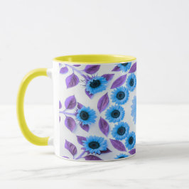 Taza Hibiscus colorido y Plumeria