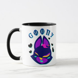 Taza híbrido estilizado de zorro y gato