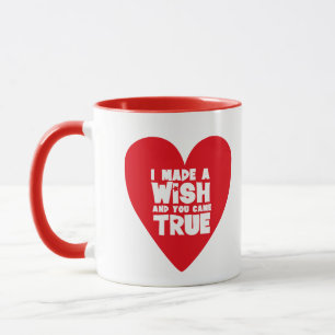 Taza HICE UN DESEO Corazón de Amor