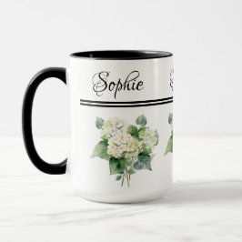 Taza Hidrangia Flores blancas Mug