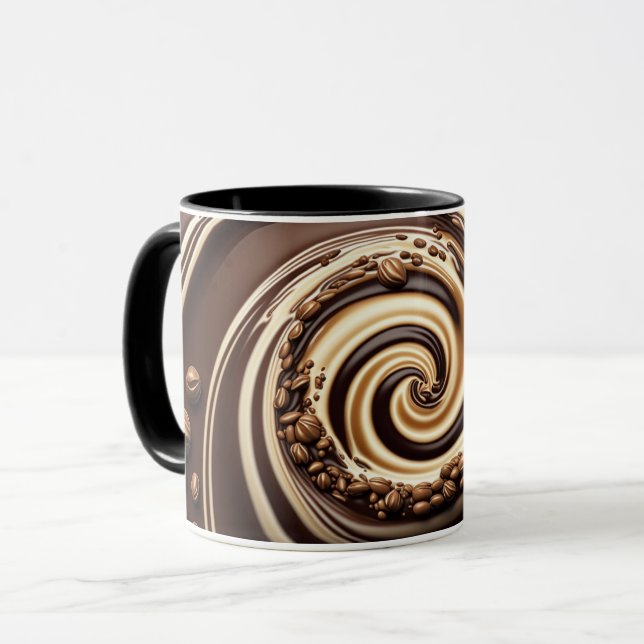 Taza hidromasaje de chocolate, café y crema (Anverso izquierdo)