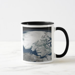 Taza Hielo marino ártico por encima de Norteamérica