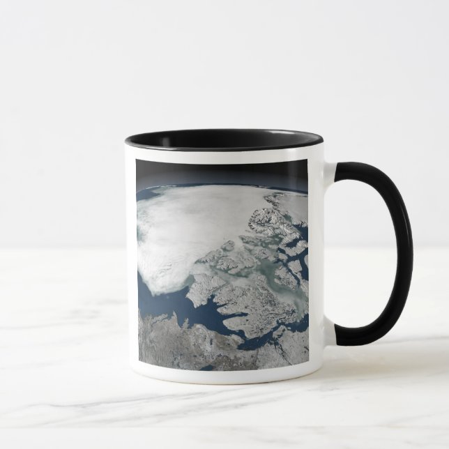 Taza Hielo marino ártico por encima de Norteamérica (Derecha)