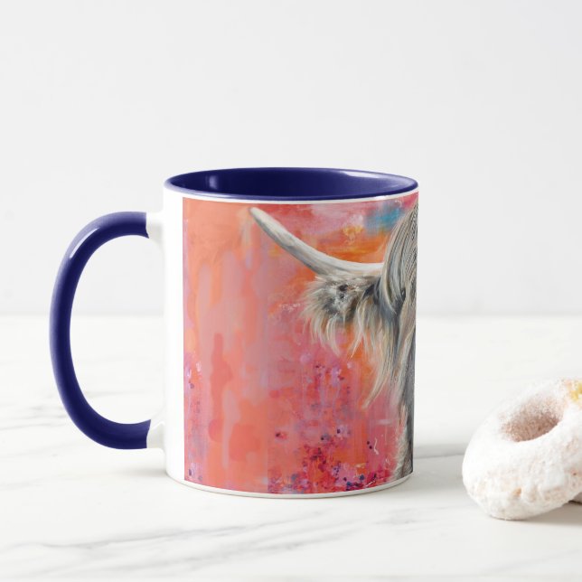 Taza Highland Cow chunky mug (Brian) (Con donut)