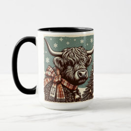 Taza Highland Farm Block Print Navidades Café Mug Cup