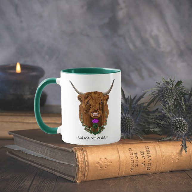 Taza Highland Scottish Cow Purple Celtic Knot Work (Subido por el creador)