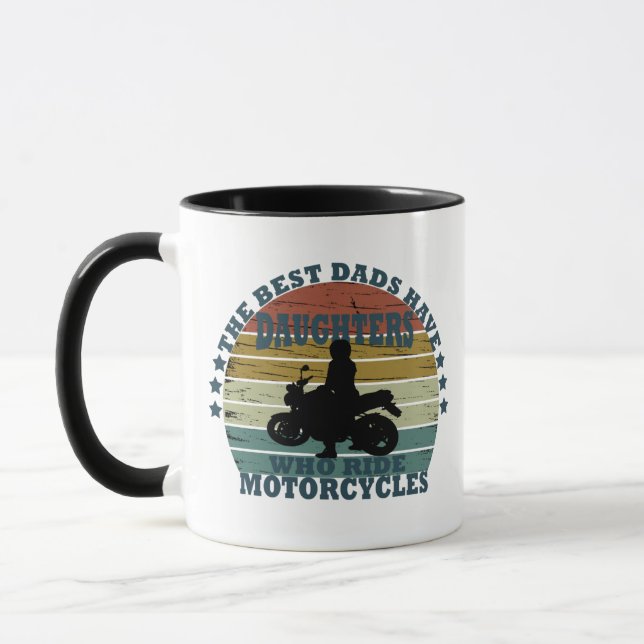Taza Hija anda en motocicleta feliz día del padre (Izquierda)