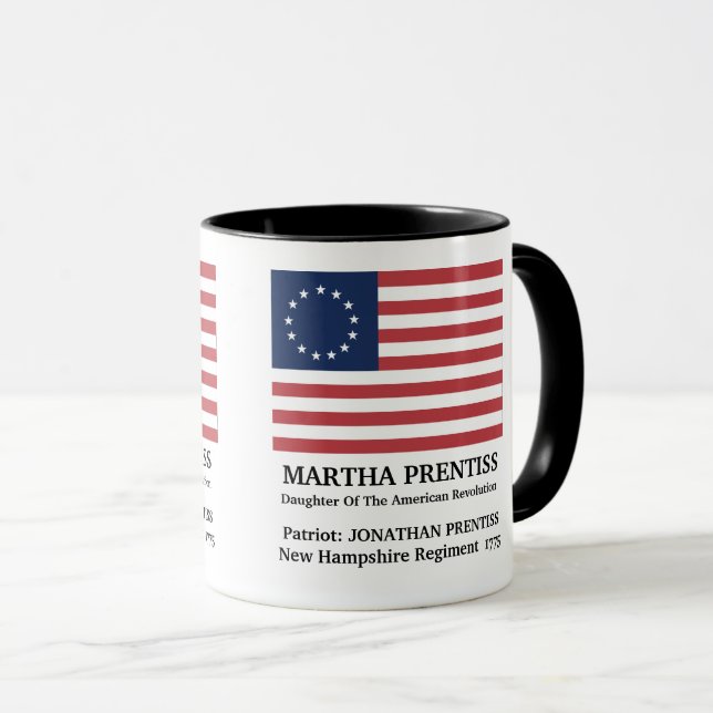 Taza Hija Del Café De La Revolución Estadounidense (Anverso derecho)