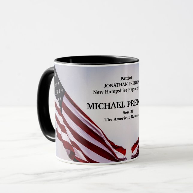 Taza Hijo de Patriótico de la Revolución Americana (Anverso izquierdo)