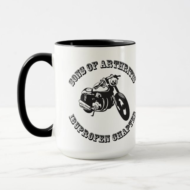 Taza Hijos De Artritis - Mug Combo De Biker Mayor (Izquierda)