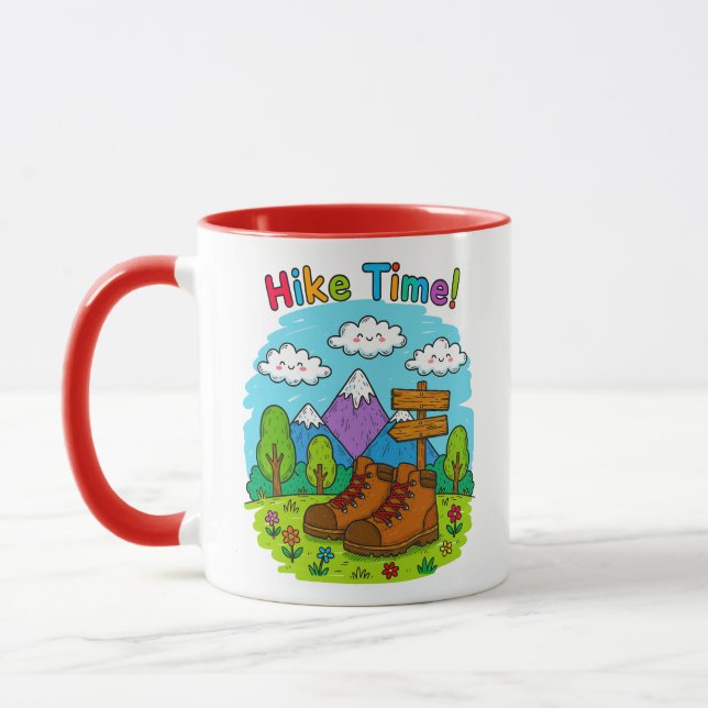 Taza Hike Time Kids Crayon Adventure Art (Izquierda)