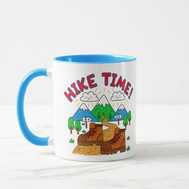 Taza Hike Time Kids Drawing with Mountains (Izquierda)