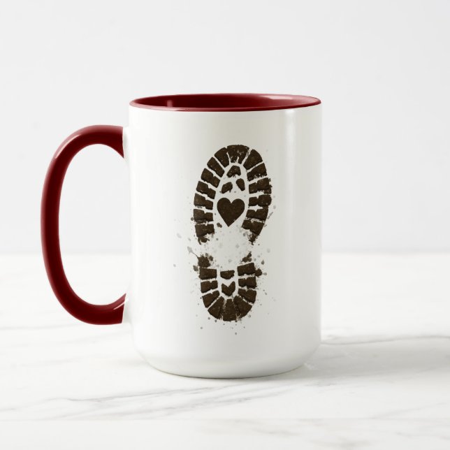 Taza Hiking Boot Mud Print Premium (Izquierda)