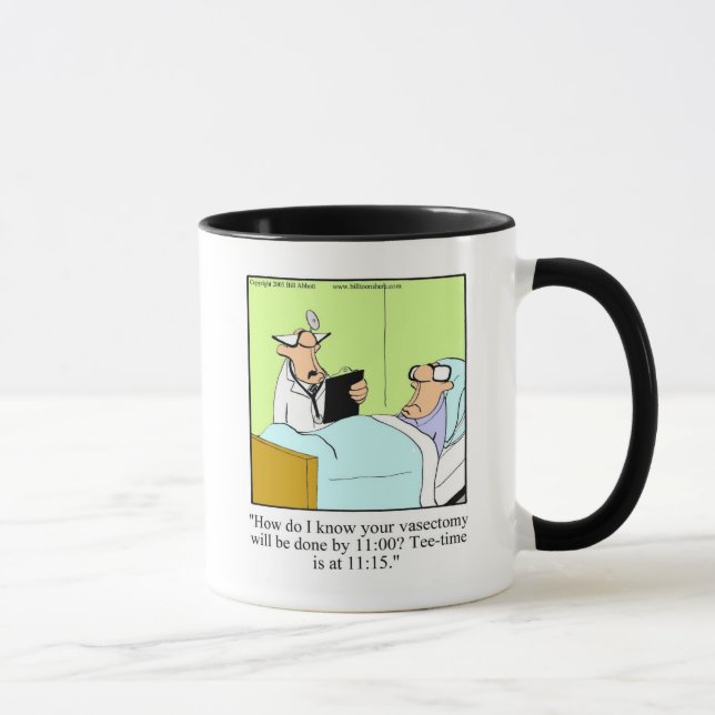 Taza Hilarious Golf Personalizado Ringer Mug (Derecha)