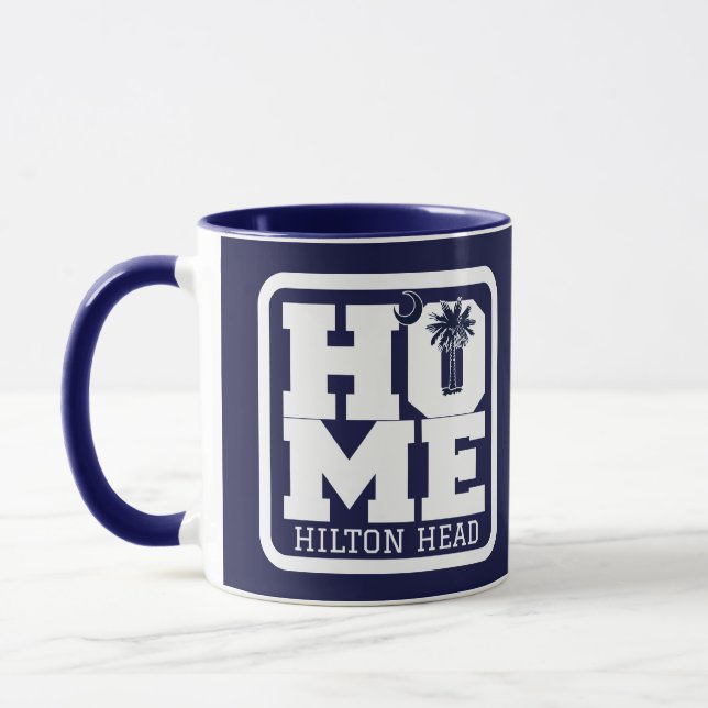 Taza Hilton Head South Carolina HOME Flag Souvenirs (Izquierda)