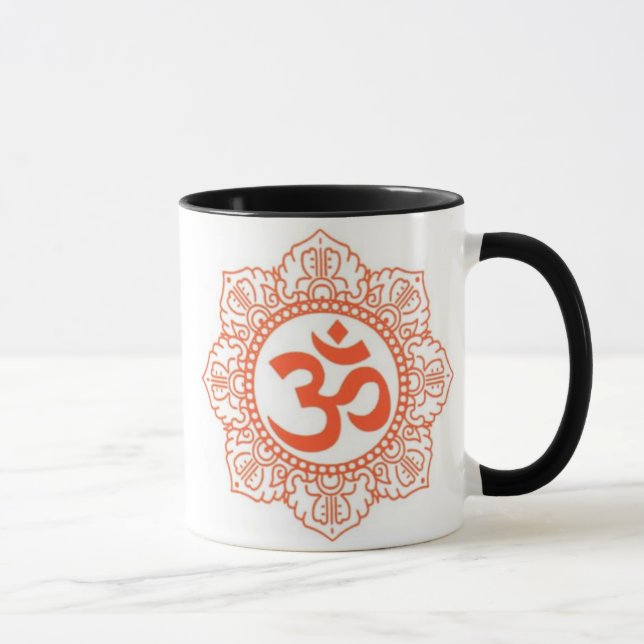 TAZA HINDÚ - SÍMBOLOS OM, OHMIO DE BUDA (Derecha)