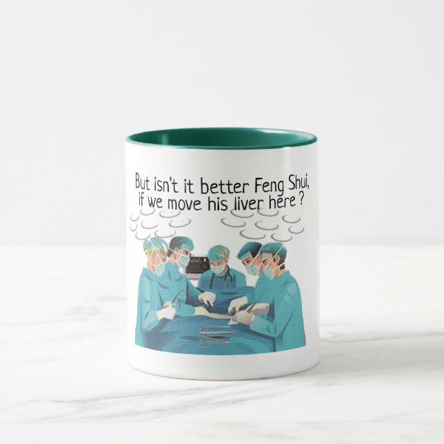 Taza hip Feng shui médica higiénico juego de palabras d (Centro)