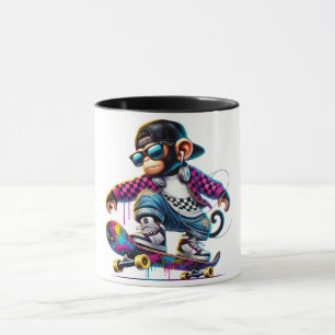 Taza Hip-Hop Monkey on Wheels: Bold Streetwear for Tren